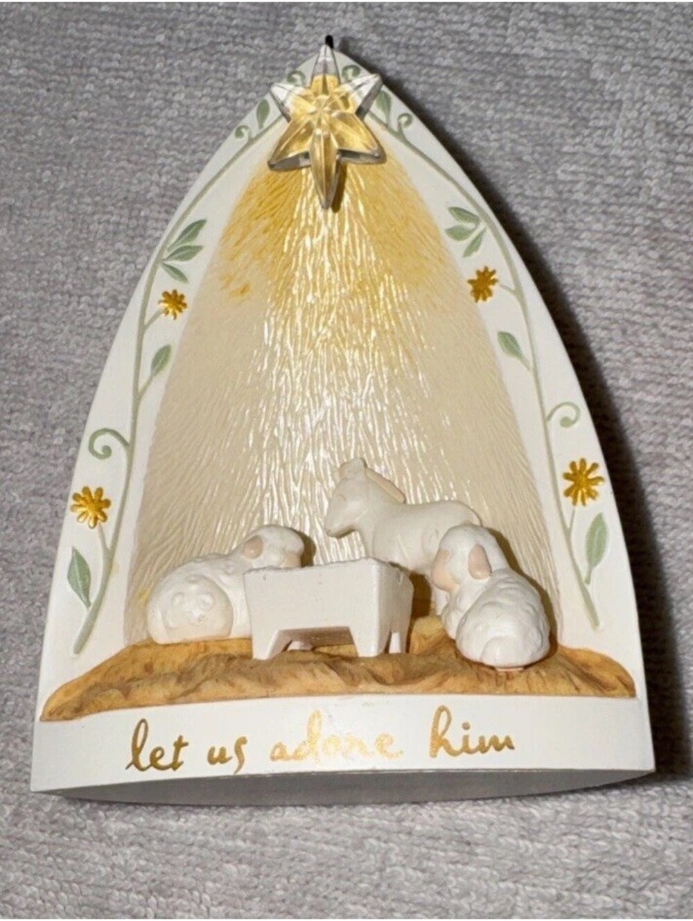 Hallmark  Keepsake Ornament 2008 Let Us Adore Him Light of Bethlehem Manger